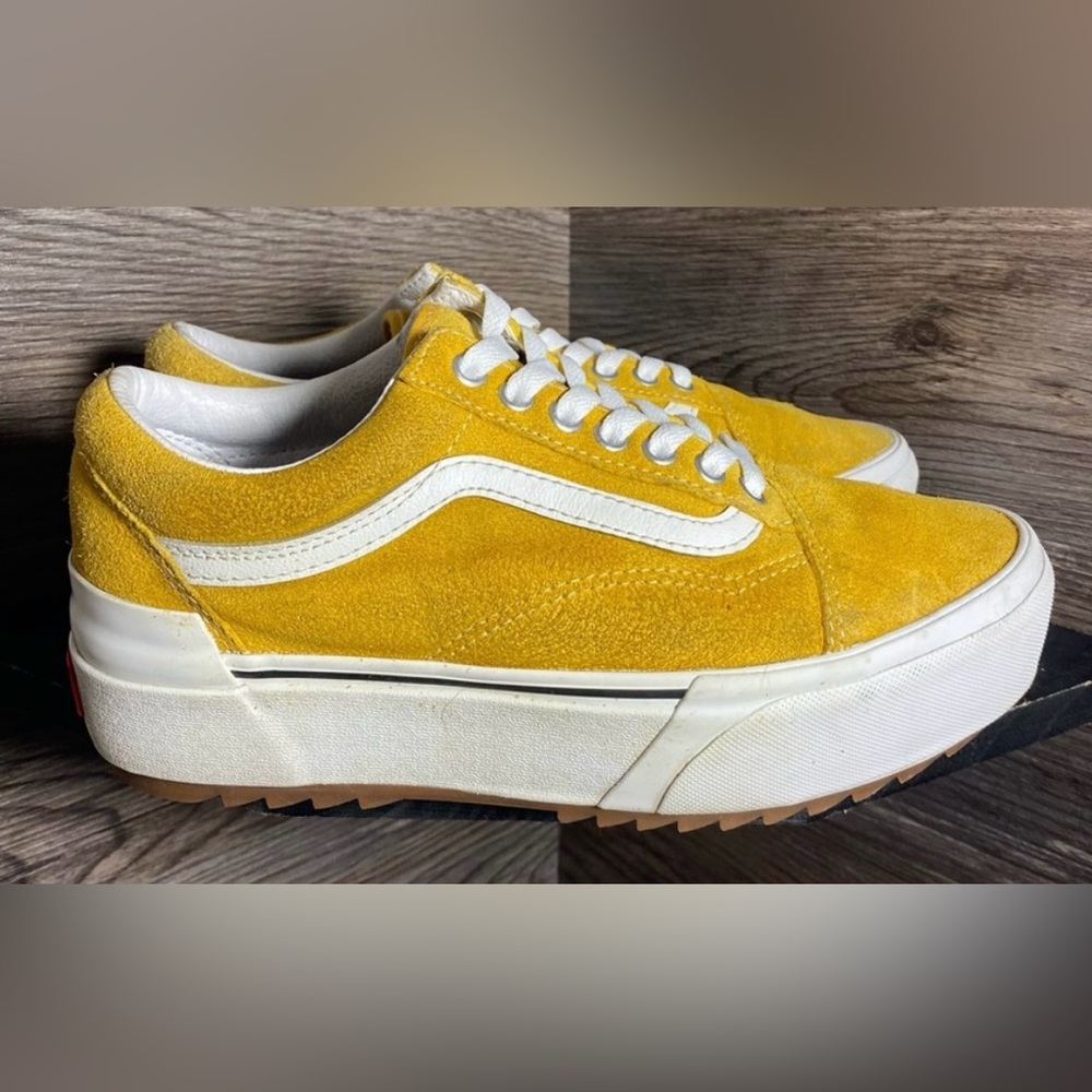 Vans Platform Yellow Skate Shoes. Sz 9.